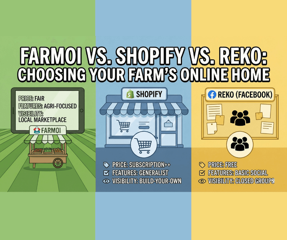 Selling Your Farm Produce Directly to Consumers: Farmoi vs. Shopify vs. Reko